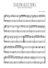 Téléchargez l'arrangement pour piano de la partition de Shalom Aleichem I en PDF